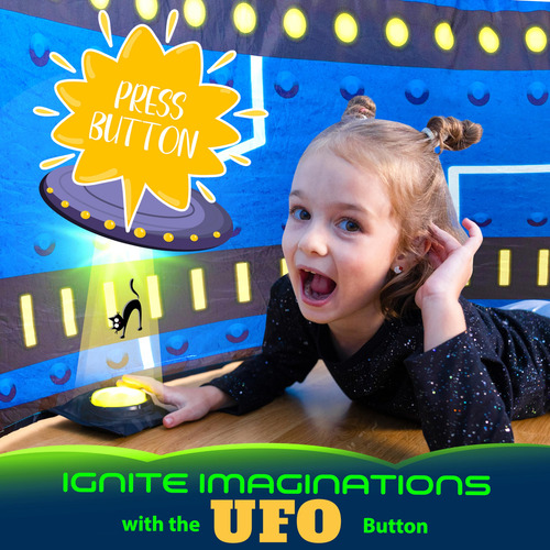 Inflatable Tent W&o Glowing Ufo Aerodome W/ Led Lights Kids