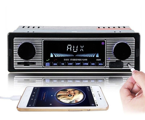 Radio Vintage Retro Usb Bluetooth Carro Antigo Fusca Opala