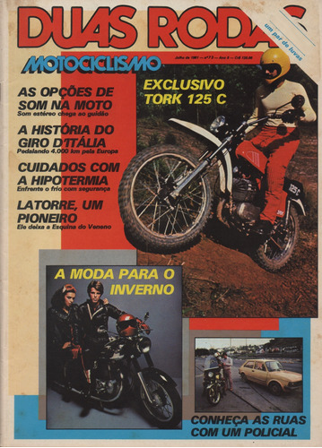 Duas Rodas N°73 Tork 125 C Yamaha Rx 180 Avant Rx 125 A