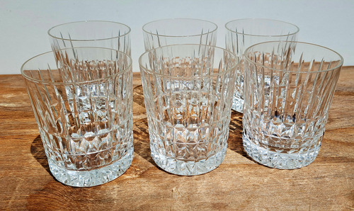 Vasos De Whisky En Cristal Tallado 6u Transparente (Usado)