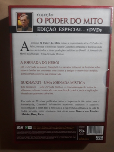 Dvd O Poder Do Mito Edição Especial 4 Discos Luva Lacrado!