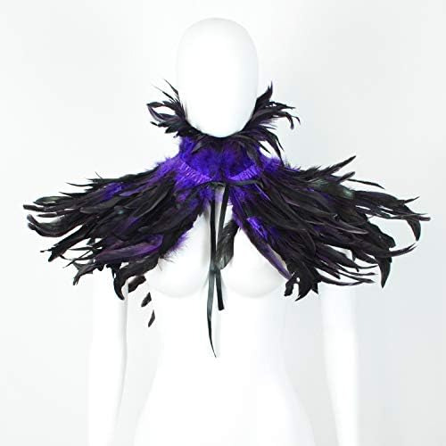 Capa De Plumas, Accesorios De Bruja, Collar, Vampiro, Cuervo