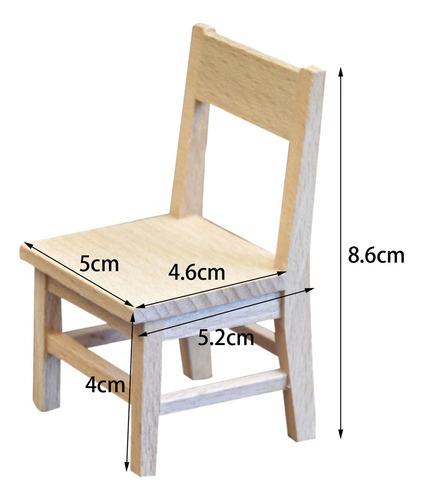 Nuevo Mini Silla De Madera, Muebles En Miniatura Diy,