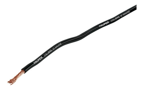 Cable Primario Calibre 12 Rollo 3.5 M Negro Truper 101115
