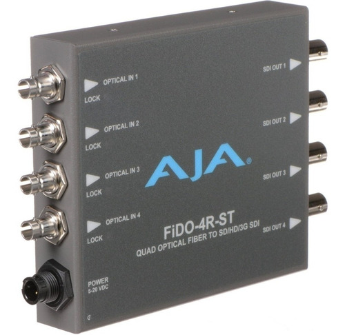 Aja Fido-4r-st Conversor Cuádruple Fibra Óptica Sm St A Sdi