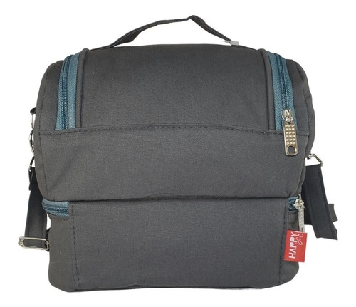 Imagem 4 de 6 de Bolsa Lancheira Térmica Com 2compartimentos Cor Cinza Chumbo