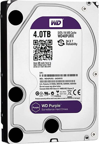  Disco Duro Western Digital 4tb Purple Sata Iii 64mb 