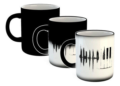 Taza Magica Piano Dibujo Musica Arte Teclas