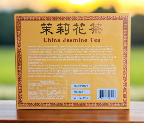 Té Chino Verde 100 Bolsitas+te Jasmin Chino 100 Tea Bag.