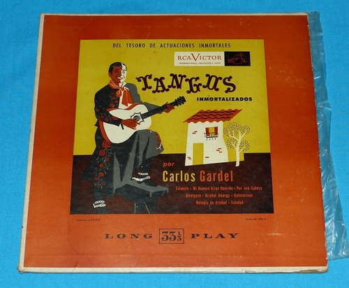 Carlos Gardel Tangos Inmortalizados Lp Vinilo 10  Arrabal