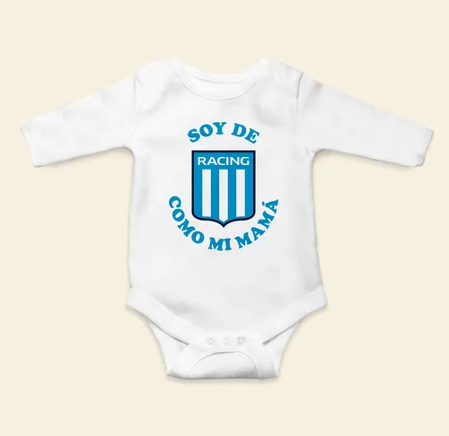 comprar Body Para Bebé Racing Club Como Mi Papá Manga Larga