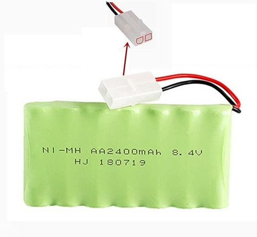 Batería Recargable Aa De 8,4 V  Mah Nimh Con Conector .