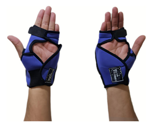 Guantes Con Peso Polainas Para Mano 1par De 1kg Negro Neopreno Unitalla