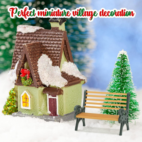 3 Pcs Banco Del Viende De Carrilla Banco Miniatro Mini Figur
