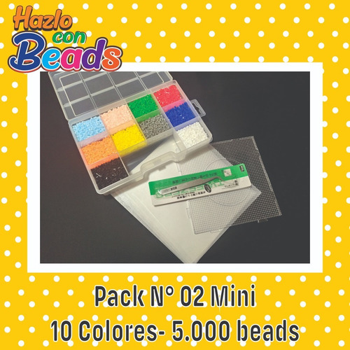 Imagen 1 de 5 de Pack N° 02 Mini 10 Colores- 5.000 Beads