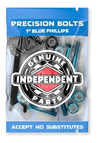 Parafusos Independent: Cross Bolts Phillips Blue Black 1'' 