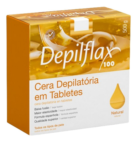 Cera Quente Depilatória Natural 500g - Depilflax