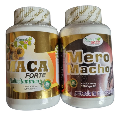 Pack 7 Siete Raíz,mero Macho Y Maca Forte 100cáps X 2unid Sin Sabor