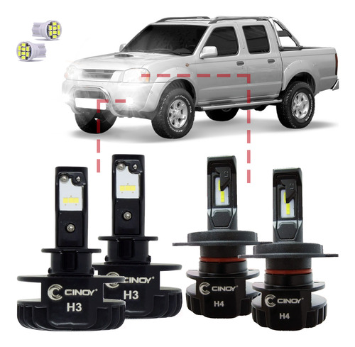 Kit Ultra Led Plus Nissan Frontier 2003/2007 6000lm Cinoy