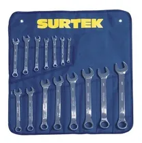 Comprar Juego 15 Llaves Combinadas Pulido 12 Puntas Métricas Surtek