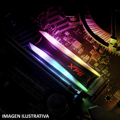 Ssd M.2 1tb Disco Duro Estado Solido Xpg Spectrix 2280 Rgb Disipador Gamer Color Negro