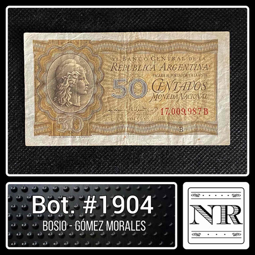 Argentina - 0.50 $ M$n - Año 1952 - Bot. #1904 - B | G M