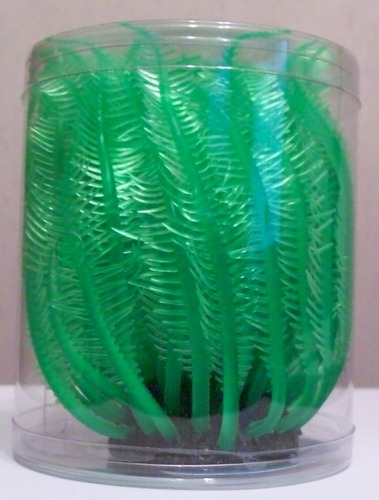 Adorno Tipo Algas Verde 14x10 Acuario Pez Peces