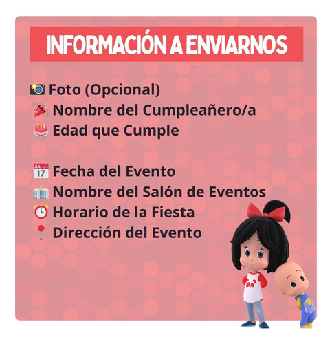 Invitación Digital Animada De Cumpleaños Infantil - Tiziben Cleo Y Cuquin