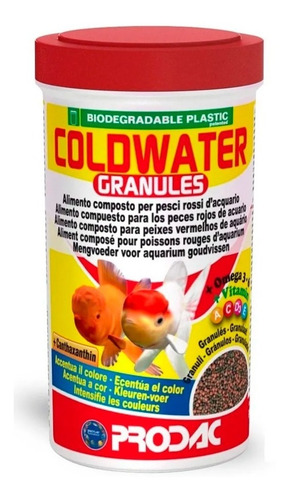 Imagem 1 de 2 de Ração Prodac Coldwater Granules 100g - Kinguios E Carpas