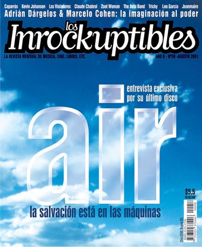 Revista Los Inrockuptibles 58. Agosto 2001. Air