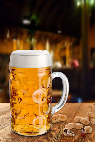 Don Juego De 6 Tarros De Vidrio Para Cerveza. Color Bolitas