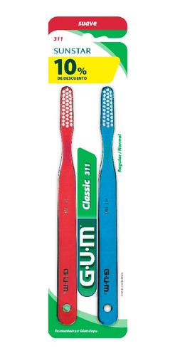 Cepillo De Dientes Gum Classic Suave 311 X 2 Un