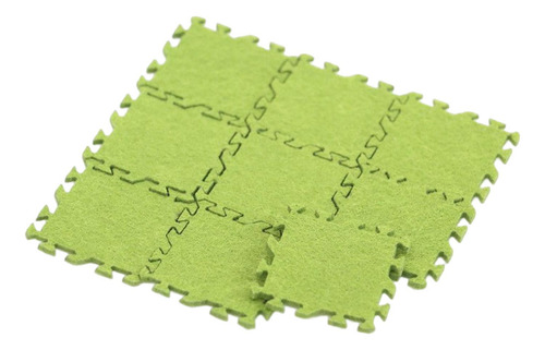 9 Piezas 1/12 Alfombrilla De Suelo En Miniatura Verde