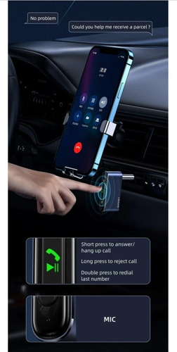 Receptor Bluetooth Auto 3.5mm Manos Libres Aux Car