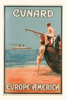 Libro Vintage Journal Beach Cunard Line Travel Poster - F...