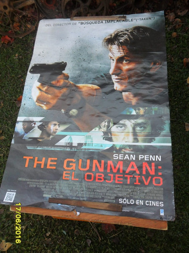 Afiche Cine Película The Gunman  El Objetivo Sean Penn