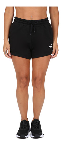 Short Entrenamiento Puma Ess High Waist Mujer En Negro