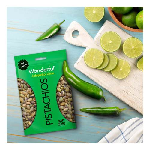 Pistaches Sin Cáscara Wonderful Jalapeño Limón Pistachios