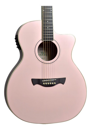 Kit Violão Tagima Rio Negro Elétrico Aço + Acessórios Cor Shell Pink Satin