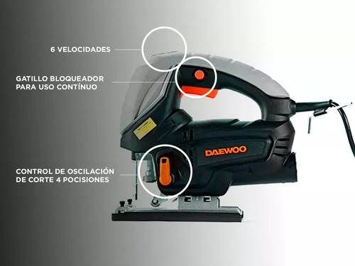 Sierra Caladora Daewoo Dajs600 600w 6vel 500-3000 Rpm/min