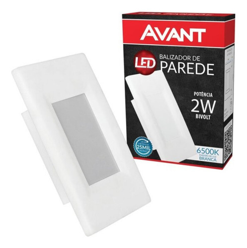 Kit 4x Balizador Embutir Arandela 2w 4x2 Interna 3000k/6000k