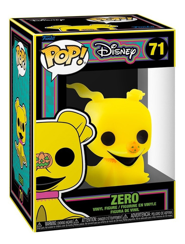 Funko Zero Blacklight 71 Extraño Mundo Jack Nightmare Before