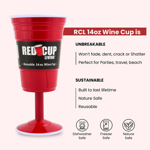 Juego De 2 Copas De Vino Tinto De 14 Oz, Duraderas Y Sin Bpa