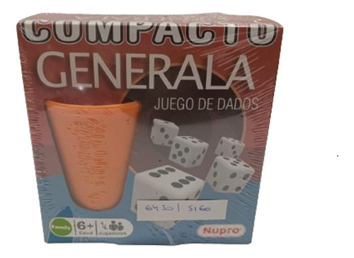 Juego De Mesa Generala Nupro Games Juego De Dados