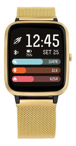 Relógio Mormaii Smartwatch Life Gps Full Molifegaf/7d Cor da caixa Dourado Cor da pulseira Dourado Cor do bisel Dourado