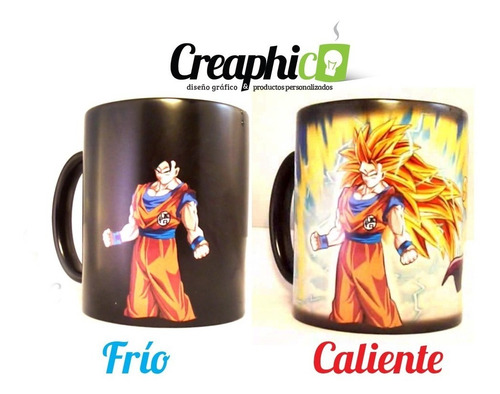 Tazón Dragon Ball, Tazón Mágico, Cambian Con Agua Caliente