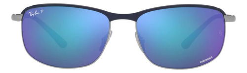 Ray-ban Rb3671ch Chromance Gafas De Sol Rectangulares, Azul 