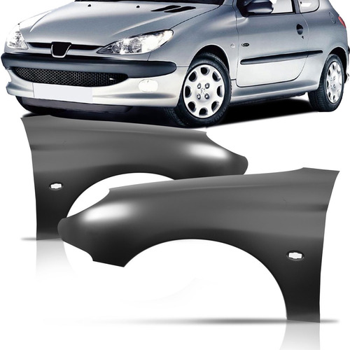 Par Paralama Dianteiro Peugeot 206 99 A 07 08 2009 2010 2011