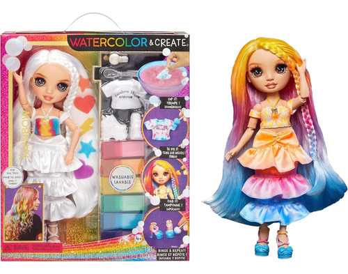 Rainbow High Color & Create Muñeca Ojos Color Marron .