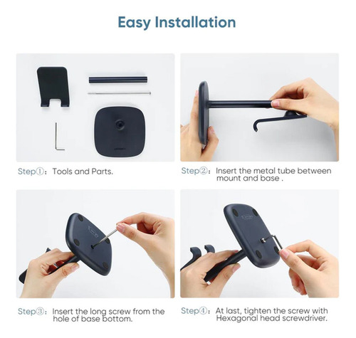 Ugreen Soporte Smartphone De Escritorio Multiángulo Negro